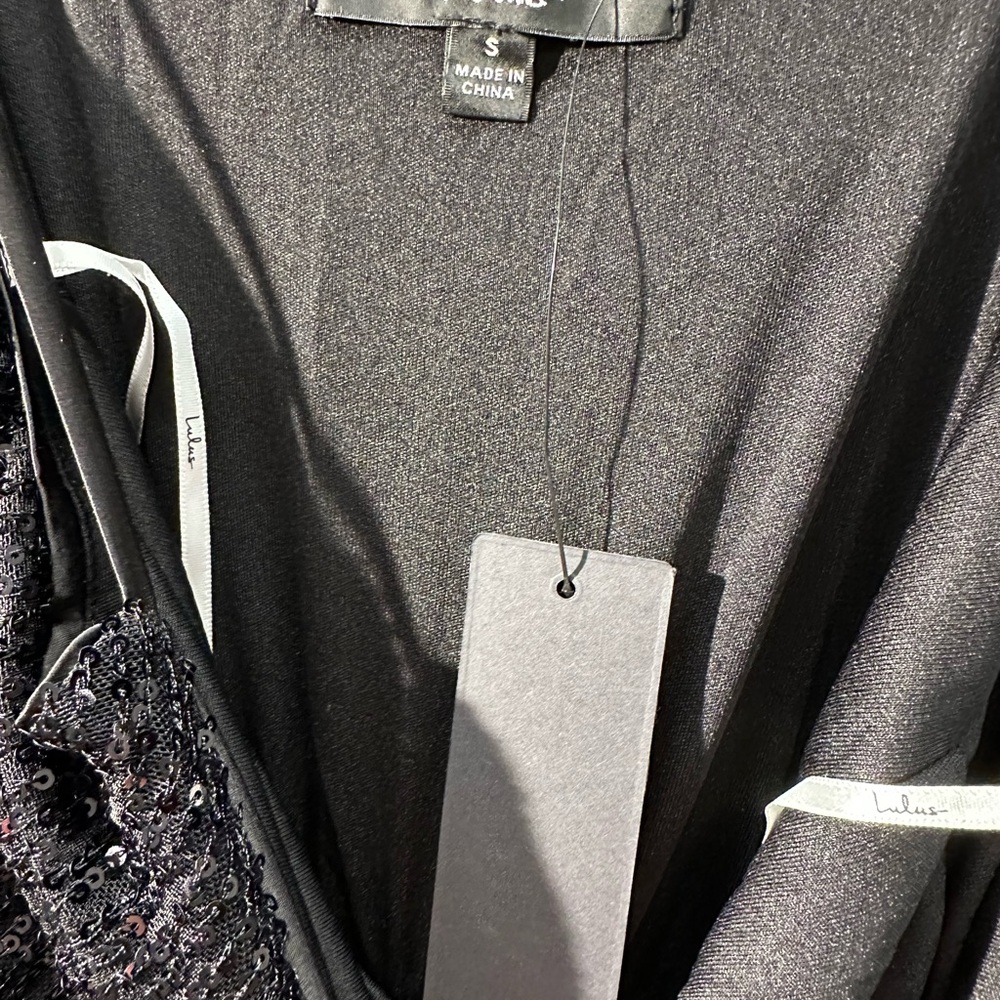 NWT Lulu's Black Sequin Jumpsuit - Picture 2 of 5